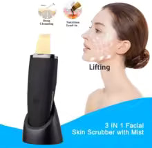 Ultrasonic Skin Scrubber Electric Facial Cleansing