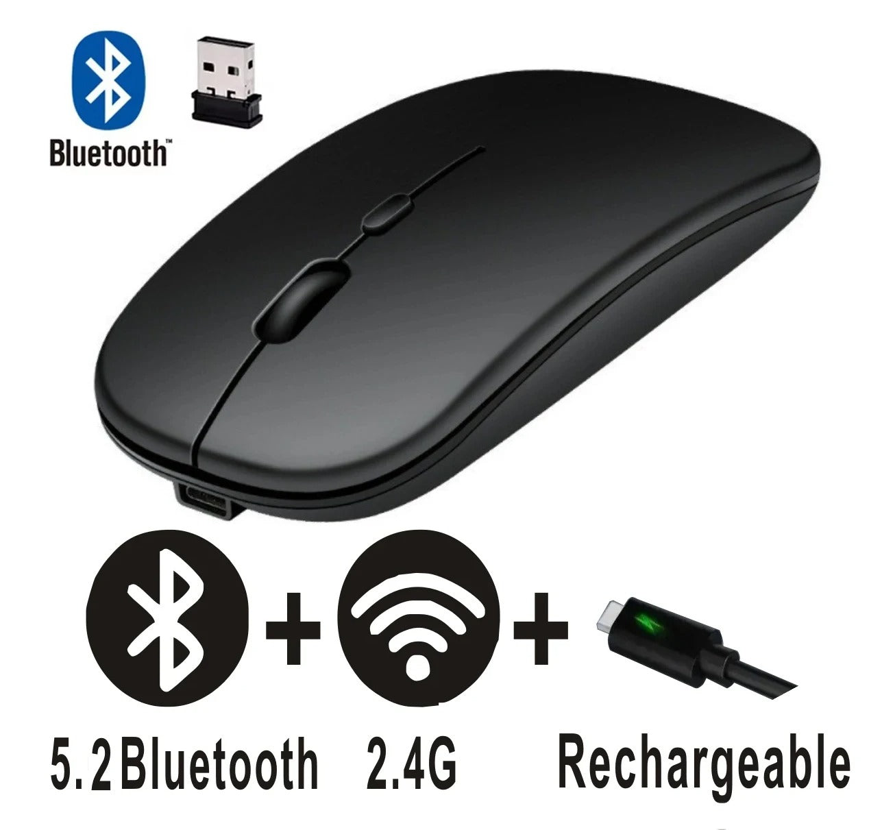 Wireless Dual-Mode RGB Rechargeable Mouse