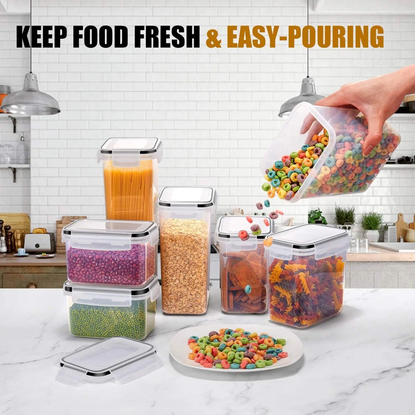 Kitchen 7pcs Food Containers Set BPA