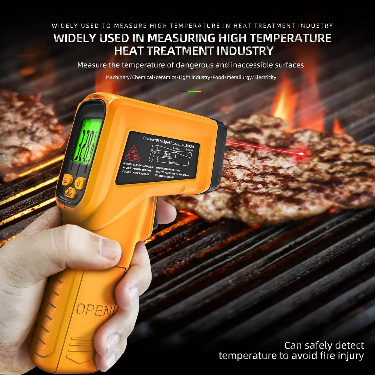 Infrared Thermometer Non-Contact Food Thermometer Gun