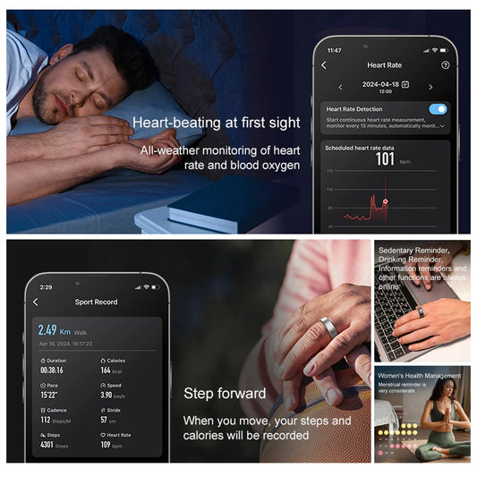 2025 New Smart Ring Heart Rate