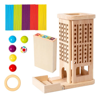 Montessori Wooden Children's Toys Multifunction Beaded